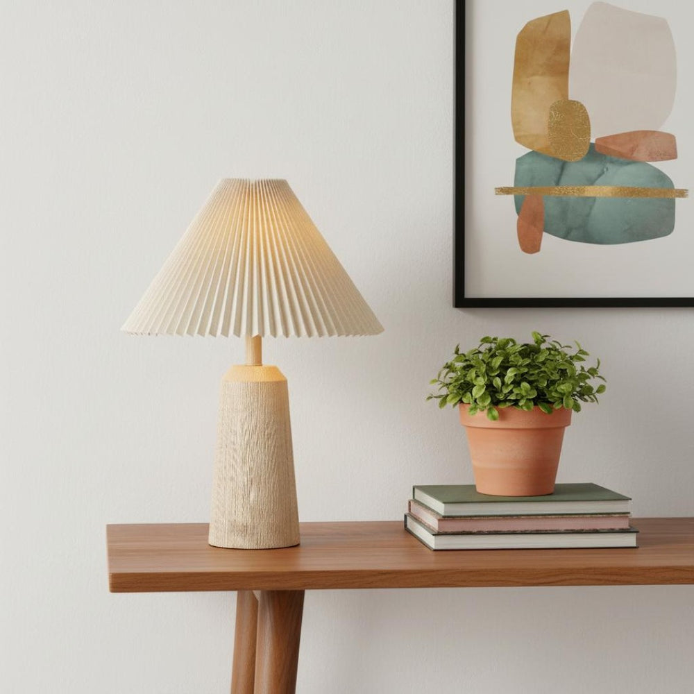 HomeRoots 22" Gold Swing Arm Geometric Table Lamp - Modern Empire Shade for Stylish Home Lighting Solutions 715825