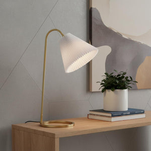 HomeRoots 16" Beige Novelty Table Lamp - Stylish LED with Elegant Empire Shade for Cozy Home Lighting Solutions 715827