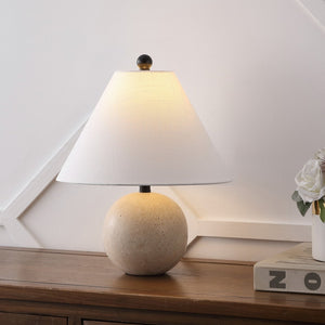 HomeRoots Set of Two 22" Brown Table Lamps with LED Drum Shades for Elegant Ambiance and Versatile Style 715831