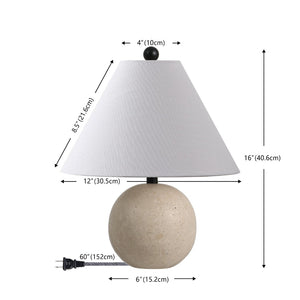 HomeRoots Set of Two 22" Brown Table Lamps with LED Drum Shades for Elegant Ambiance and Versatile Style 715831