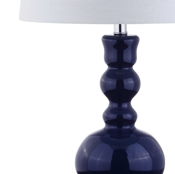 Set of Two 29 Inch Novelty Table Lamps with Elegant Drum Shades for Modern Living Room Decor