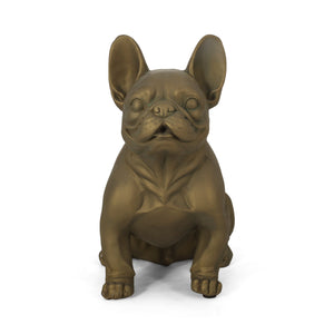 English Elm Christopher Knight Home® - DOG French Bulldog Garden Sculpture Cast Stone Outdoor Accent with Antique Wash, Durable Charm Gold 70293.00RUSGLD