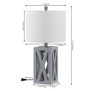 HomeRoots 23" Clear Globe LED Table Lamp with Empire Shade - Elegant Design for Home Décor and Soft Lighting 715837