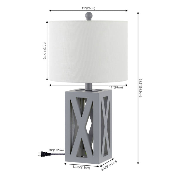 HomeRoots 23" Clear Globe LED Table Lamp with Empire Shade - Elegant Design for Home Décor and Soft Lighting 715837