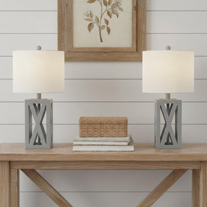 HomeRoots 23" Clear Globe LED Table Lamp with Empire Shade - Elegant Design for Home Décor and Soft Lighting 715837