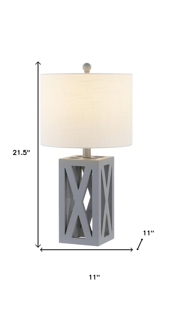 HomeRoots 23" Clear Globe LED Table Lamp with Empire Shade - Elegant Design for Home Décor and Soft Lighting 715837