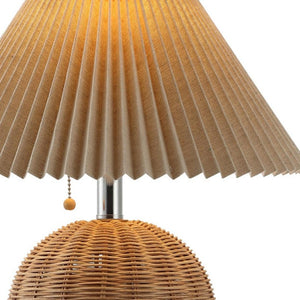 HomeRoots 29" Clear Table Lamp LED - Elegant Crystal Base with Linen Shade for Modern Home Décor & Warm Light 715845