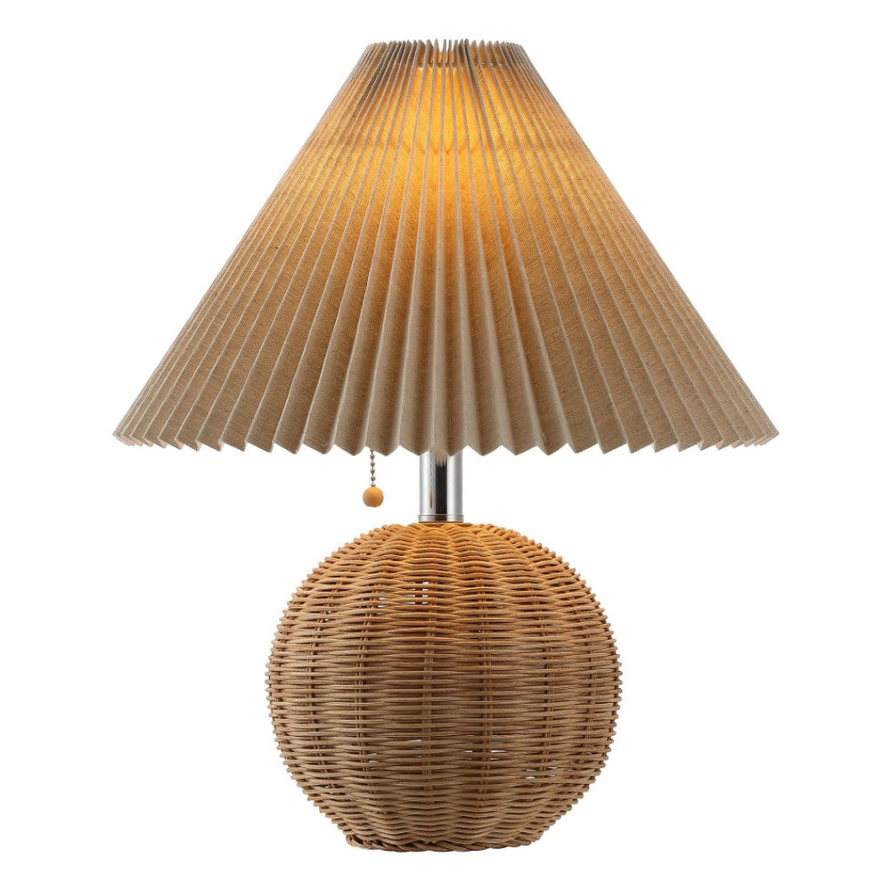 HomeRoots 29" Clear Table Lamp LED - Elegant Crystal Base with Linen Shade for Modern Home Décor & Warm Light 715845