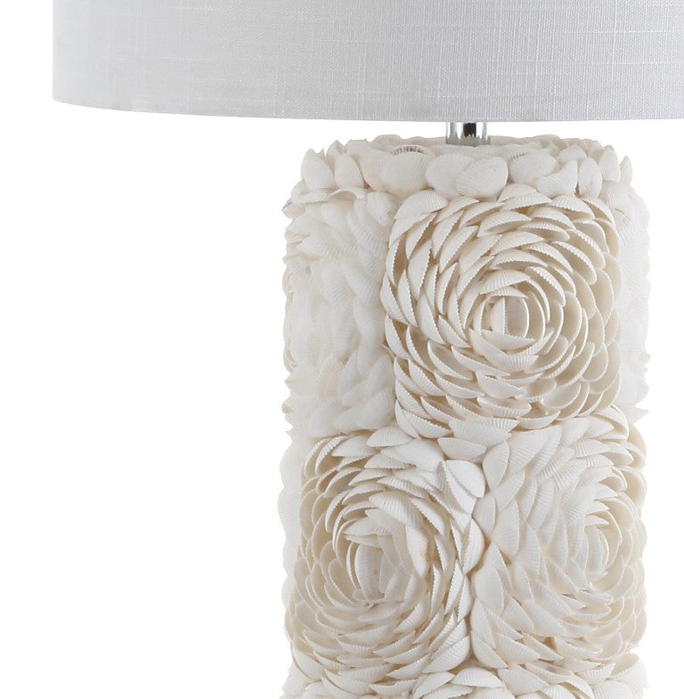 29 Inch Clear Acrylic Table Lamp with Drum Shade for Modern Living Spaces