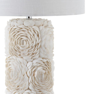 29 Inch Clear Acrylic Table Lamp with Drum Shade for Modern Living Spaces
