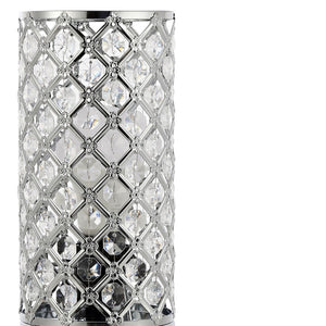 HomeRoots 26" Clear Novelty Table Lamp - Modern LED with Elegant Drum Shade for Stylish Home Illumination 715855