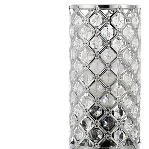 HomeRoots 26" Clear Novelty Table Lamp - Modern LED with Elegant Drum Shade for Stylish Home Illumination 715855