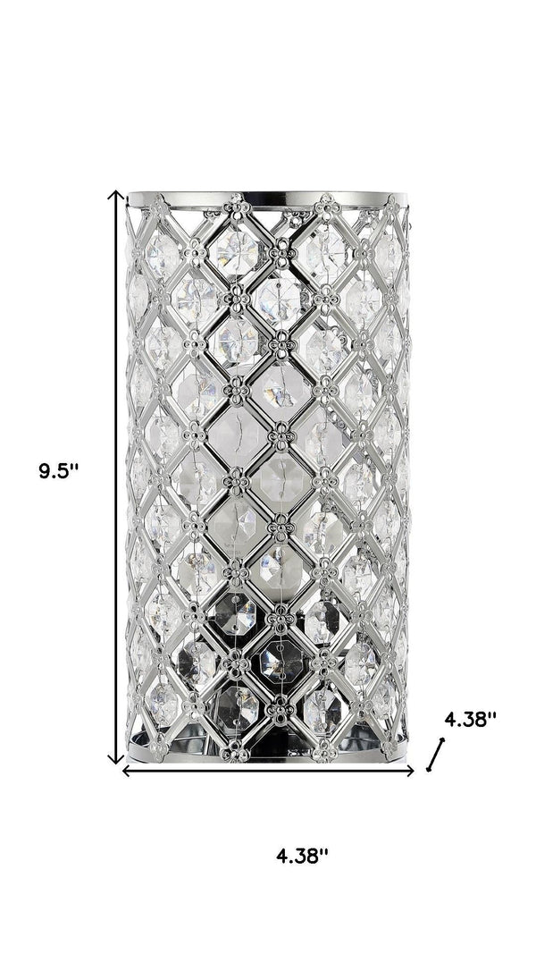 HomeRoots 26" Clear Novelty Table Lamp - Modern LED with Elegant Drum Shade for Stylish Home Illumination 715855