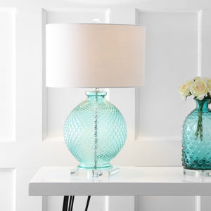 HomeRoots 29" Silver Table Lamp with White Linen Drum Shade – Elegant Design for Modern & Coastal Interiors 715856
