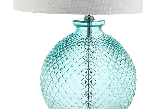 HomeRoots 29" Silver Table Lamp with White Linen Drum Shade – Elegant Design for Modern & Coastal Interiors 715856