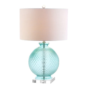 HomeRoots 29" Silver Table Lamp with White Linen Drum Shade – Elegant Design for Modern & Coastal Interiors 715856