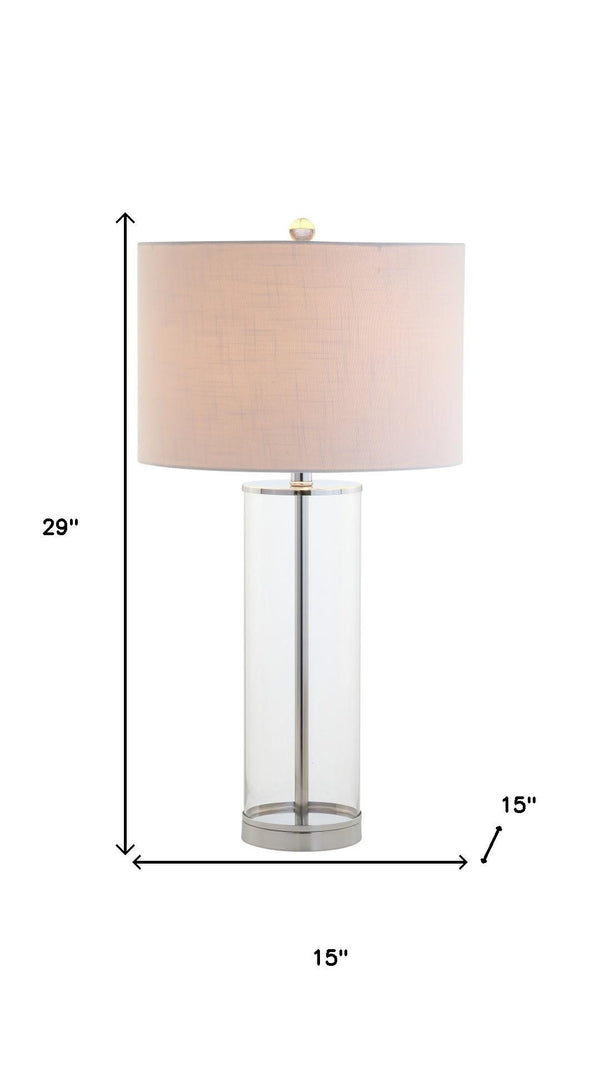 HomeRoots 29" Gold Table Lamp with Stylish Drum Shade - Modern LED Lighting for Home Decor & Ambiance 715857