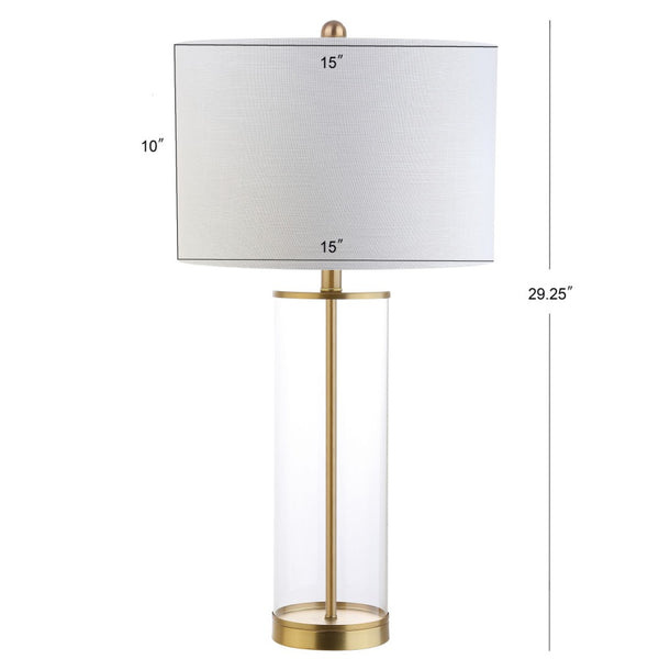 HomeRoots 29" Antiqued Bronze Table Lamp with White Linen Shade - Stylish, Energy-Efficient Ambient Lighting 715858