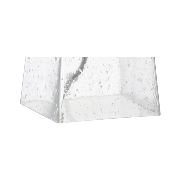 HomeRoots 27" Clear Novelty Table Lamp LED - Modern Crystal Accent with White Shade for Elegant Home Lighting 715861