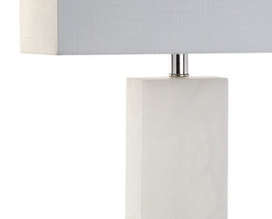 HomeRoots 26" Clear Crystal Table Lamp with Linen Drum Shade - Modern Accent for Stylish Lighting & Decor 715863