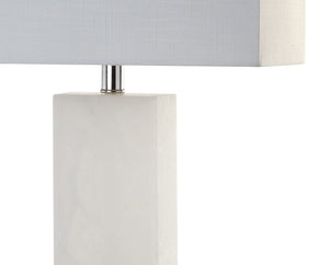 HomeRoots 26" Clear Crystal Table Lamp with Linen Drum Shade - Modern Accent for Stylish Lighting & Decor 715863