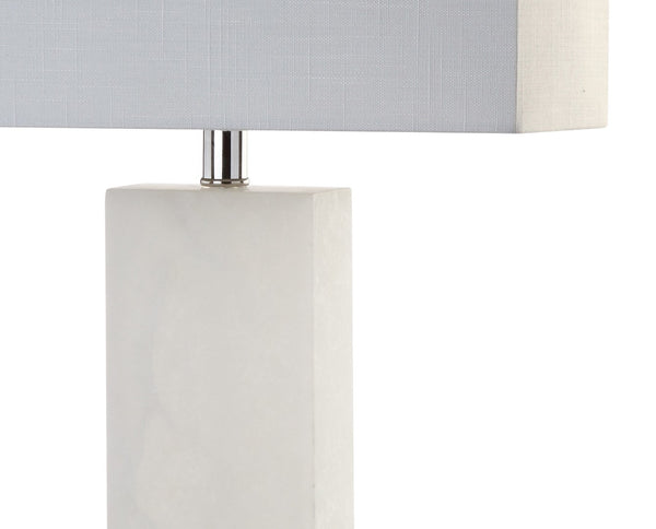 HomeRoots 26" Clear Crystal Table Lamp with Linen Drum Shade - Modern Accent for Stylish Lighting & Decor 715863