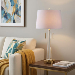 30 Inch Gold Finish Novelty Table Lamp with Classic Empire Shade for Elegant Living Room Decor