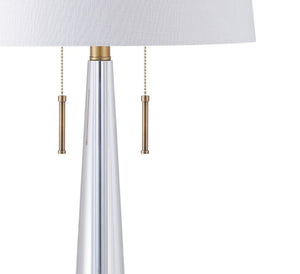 30 Inch Gold Finish Novelty Table Lamp with Classic Empire Shade for Elegant Living Room Decor