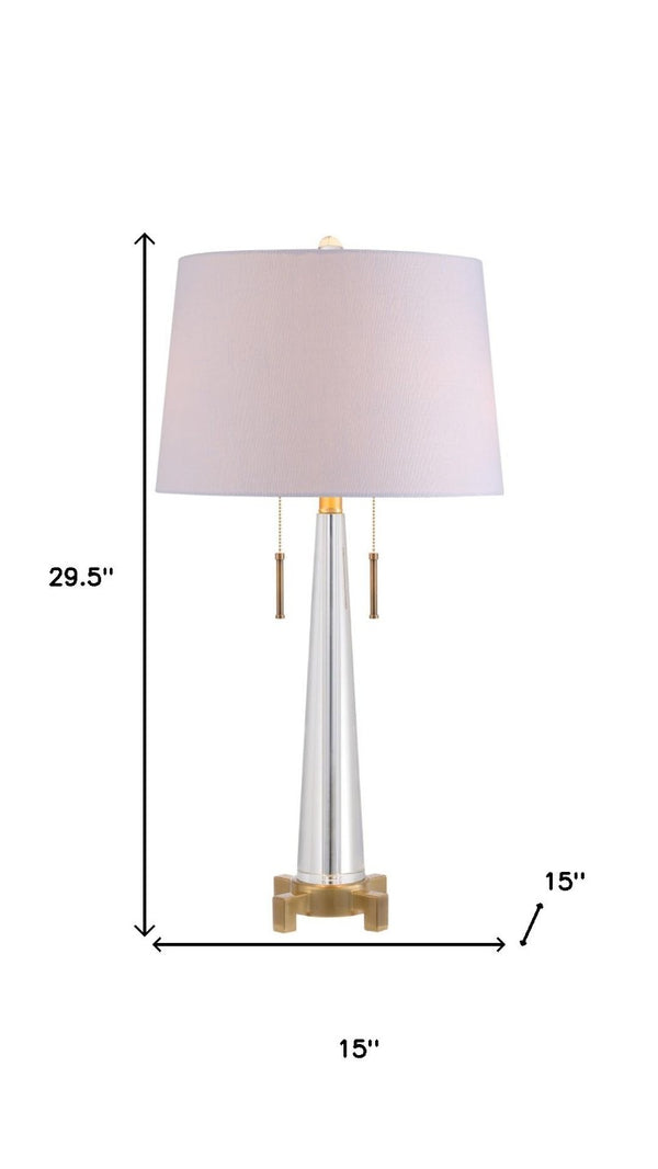 30 Inch Gold Finish Novelty Table Lamp with Classic Empire Shade for Elegant Living Room Decor