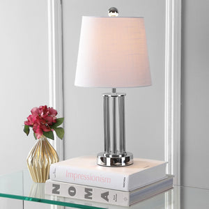 HomeRoots 26" Silver Novelty Table Lamp - Elegant LED Design with Empire Shade for Modern & Classic Decor 715870