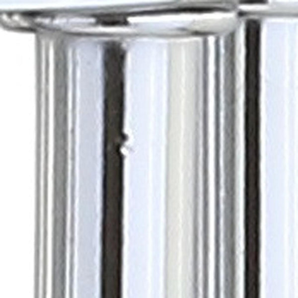 HomeRoots 26" Silver Novelty Table Lamp - Elegant LED Design with Empire Shade for Modern & Classic Decor 715870