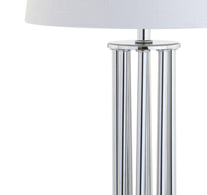 HomeRoots 26" Silver Novelty Table Lamp - Elegant LED Design with Empire Shade for Modern & Classic Decor 715870