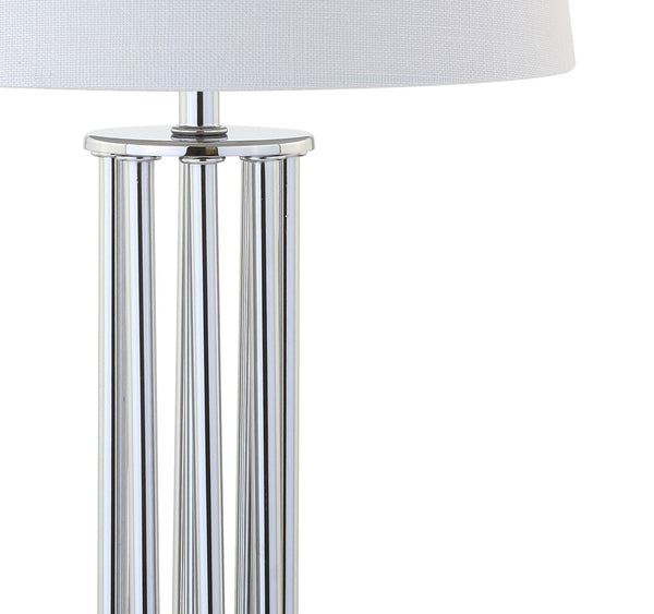 HomeRoots 26" Silver Novelty Table Lamp - Elegant LED Design with Empire Shade for Modern & Classic Decor 715870