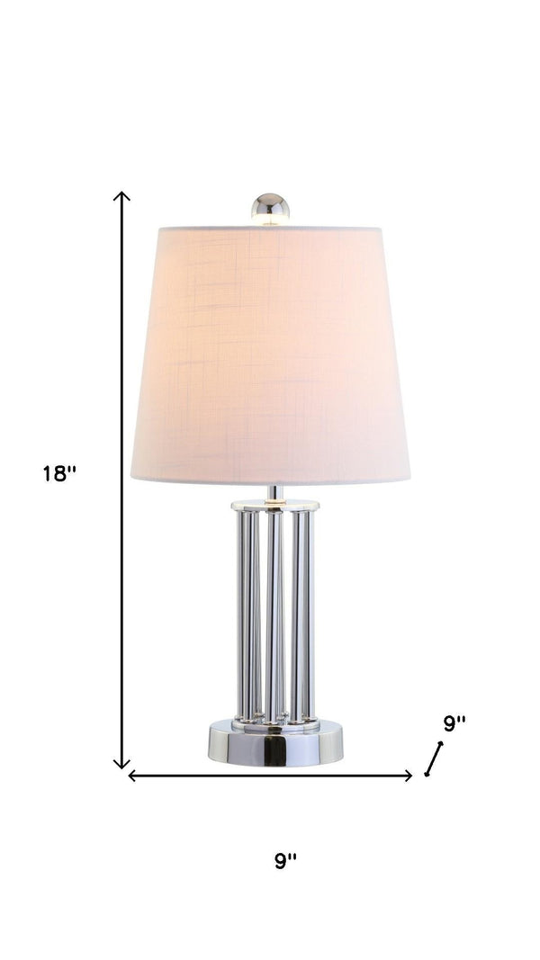 HomeRoots 26" Silver Novelty Table Lamp - Elegant LED Design with Empire Shade for Modern & Classic Decor 715870