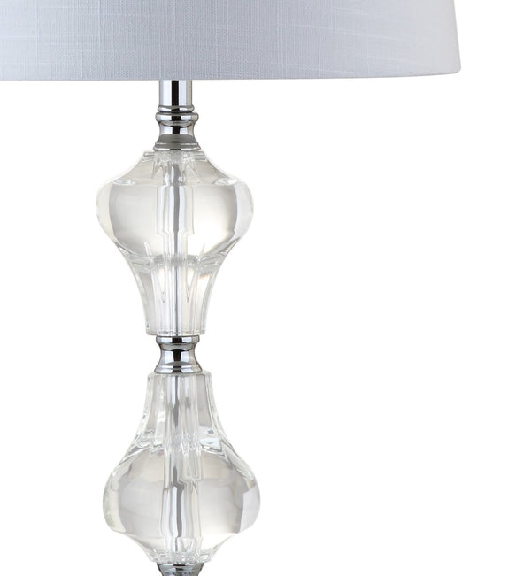 HomeRoots 25" Silver Table Lamp LED with Elegant Empire Shade for Warm Ambient Lighting in Any Room 715872