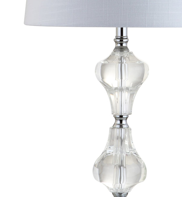 HomeRoots 25" Silver Table Lamp LED with Elegant Empire Shade for Warm Ambient Lighting in Any Room 715872