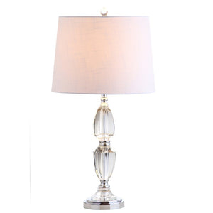 HomeRoots 27 Inch Silver Table Lamp with Drum Shade for Bedroom Nightstand Ambient Glow 715871