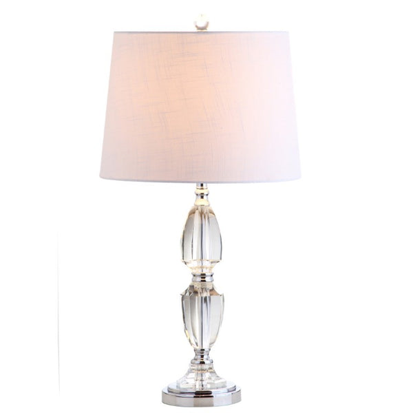 HomeRoots 27 Inch Silver Table Lamp with Drum Shade for Bedroom Nightstand Ambient Glow 715871