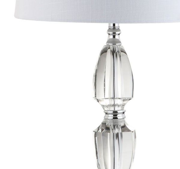 27 Inch Silver Table Lamp with Drum Shade for Bedroom Nightstand Ambient Glow