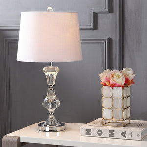 HomeRoots 27" Silver Table Lamp with Empire Shade - Elegant Design for Living Rooms, Bedrooms & Offices 715875