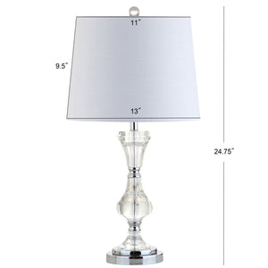 HomeRoots 27" Silver Table Lamp with Empire Shade - Elegant Design for Living Rooms, Bedrooms & Offices 715875