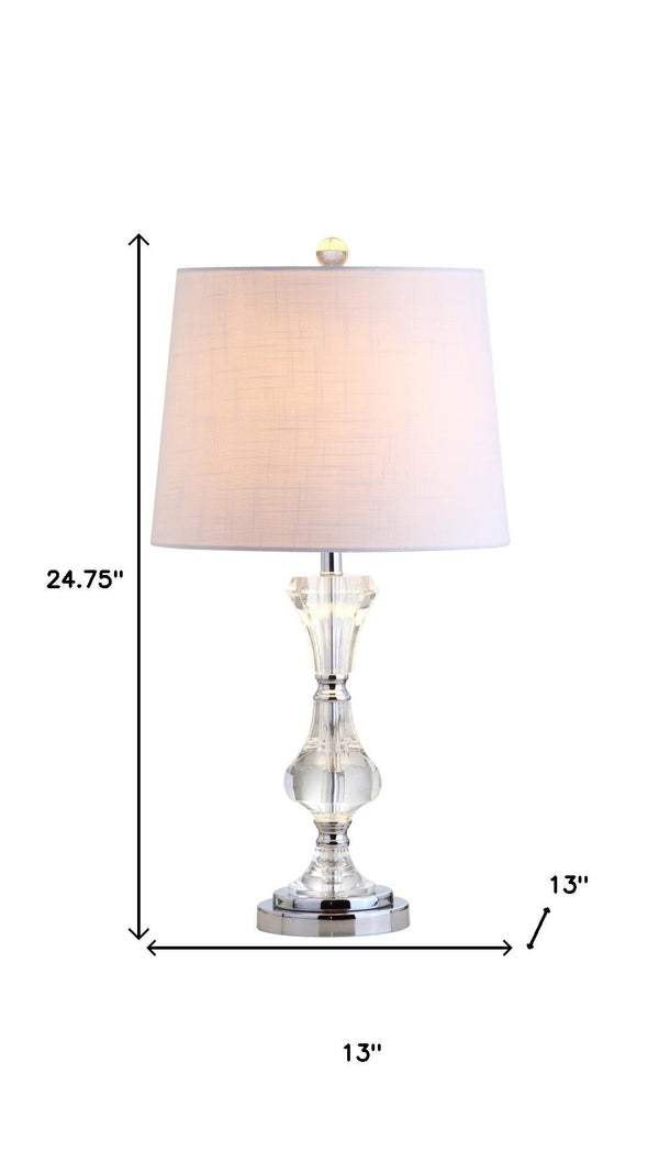 HomeRoots 27" Silver Table Lamp with Empire Shade - Elegant Design for Living Rooms, Bedrooms & Offices 715875