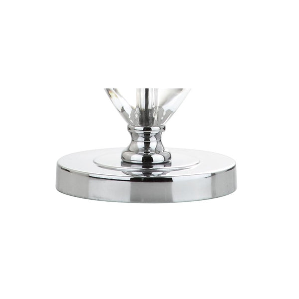 27 Inch Silver Globe Table Lamp with Drum Shade for Modern Living Room Decor