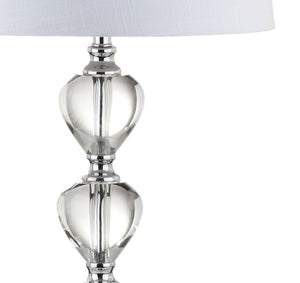 27 Inch Silver Globe Table Lamp with Drum Shade for Modern Living Room Decor