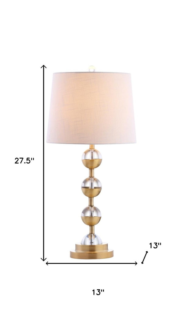 Set of Two Gold Finish Bedside Table Lamps with Elegant Drum Shades for Bedroom