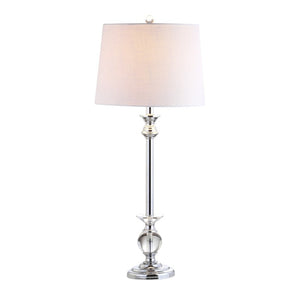 Set of Two Silver Accent Table Lamps Featuring Drum Shades for Modern Living Rooms