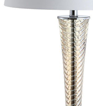 Set of Two Champagne Urn Table Lamps with Globe Shades Elegant Buffet Lighting