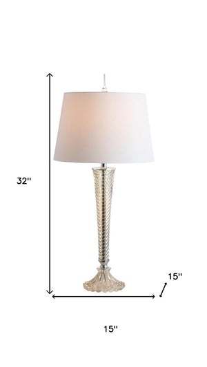 Set of Two Champagne Urn Table Lamps with Globe Shades Elegant Buffet Lighting