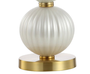 34 Inch Gold Finish Novelty Table Lamp Featuring a Spherical Globe Shade for Living Rooms