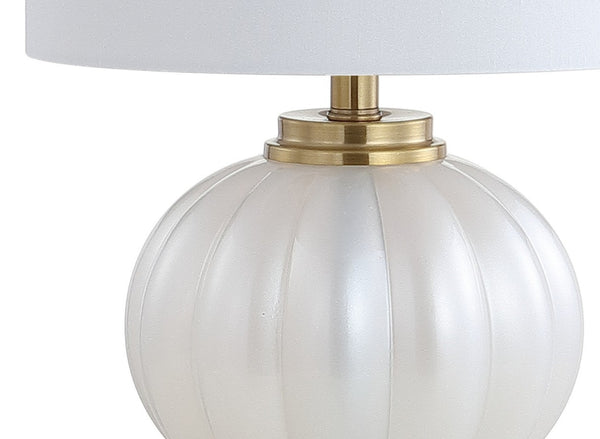 HomeRoots 16" Clear Crystal-Style Table Lamp with Black Empire Shade for Modern Elegance and Ambient Lighting 715892